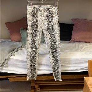 Zara snakeskin jeans